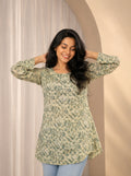 Olive Petal Flare Heer Corset Kurti