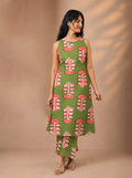Green Ember Halter Neck Kurti Set