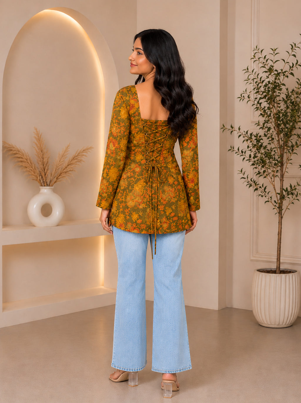 Golden Meadow Heer Corset Kurti