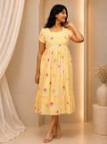 Deep Feel Yellow Floral Maxi