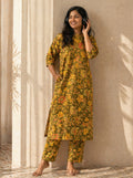 Olive Bloom Kurti Set