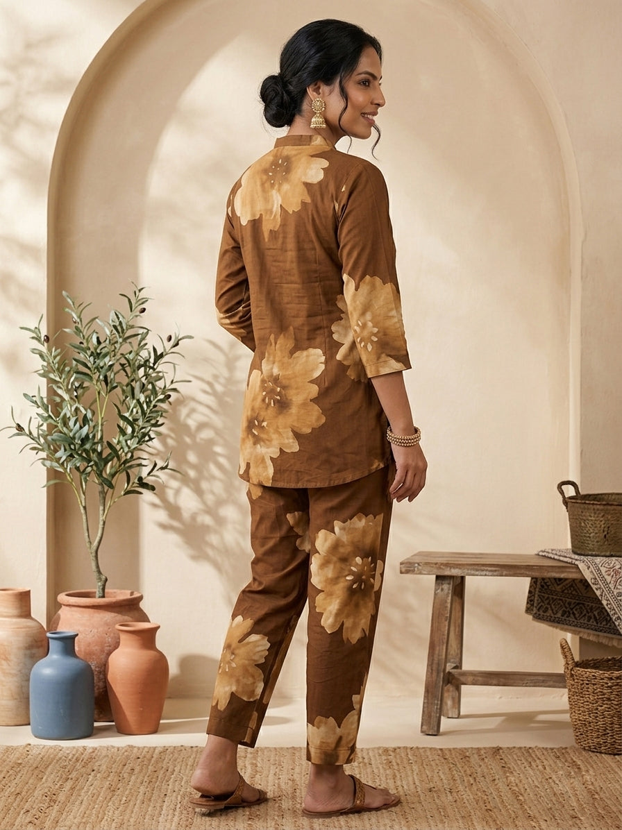 Brown Floral Muse Co-Ord