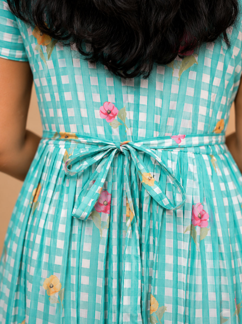 Deep Feel Aqua Floral Maxi