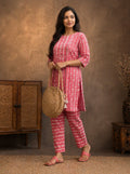 Rustic Rose Ethnic Kurti Set