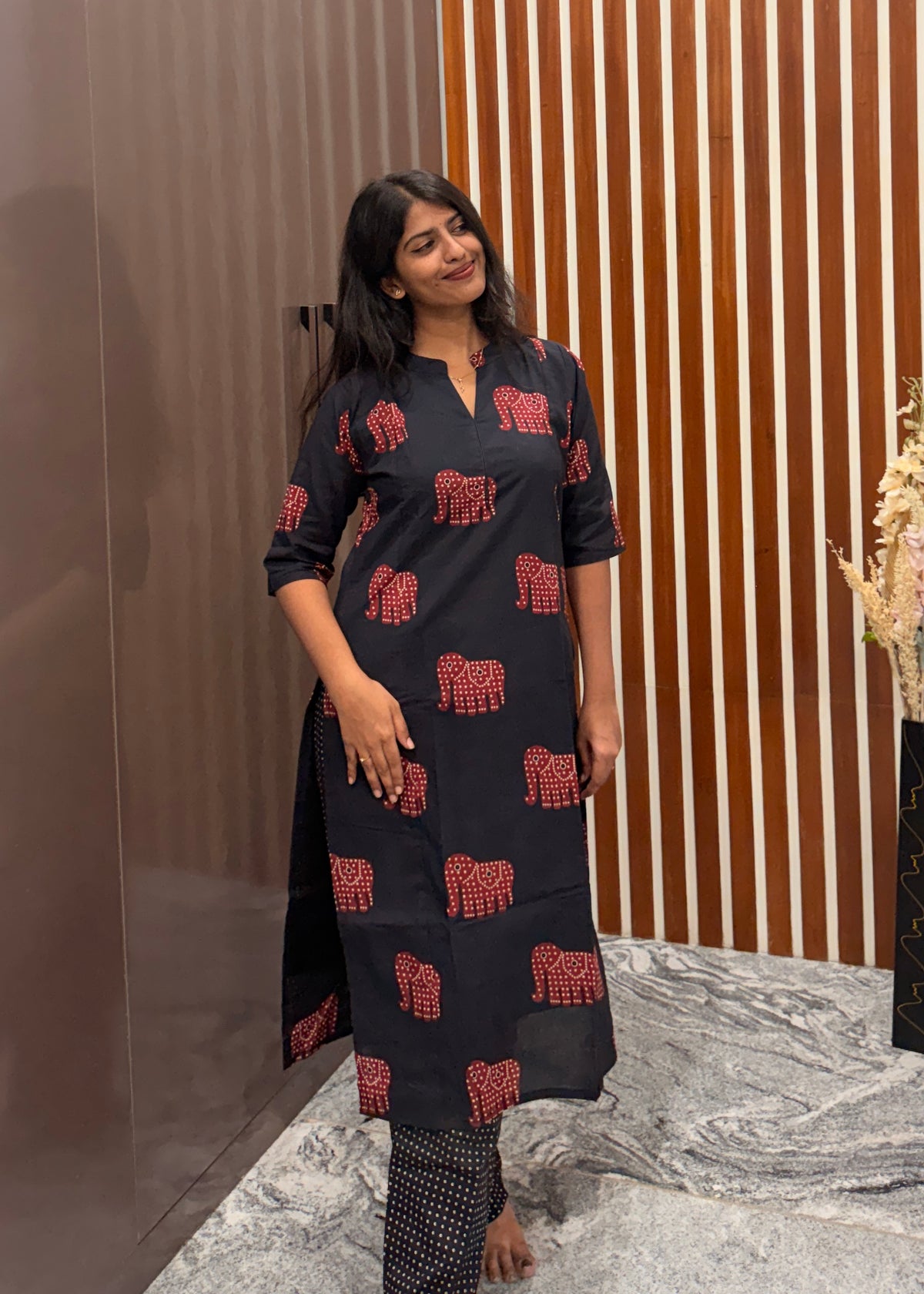 Maroon elephant co ord set
