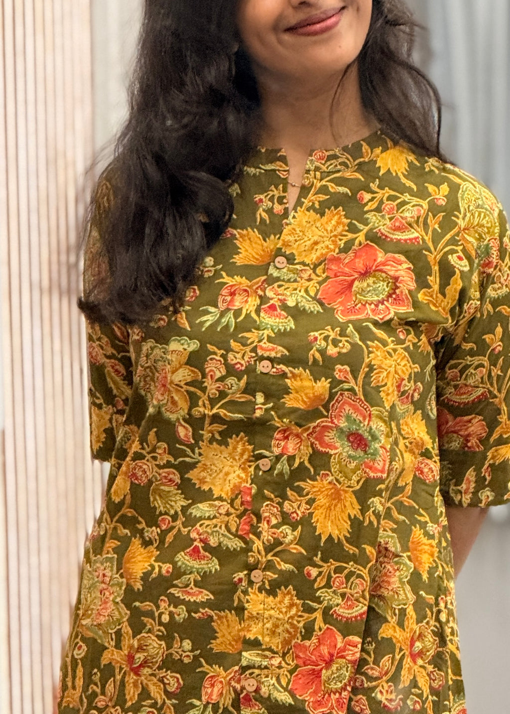 Sage Lime Co-Ord Set ( kurti and pant )