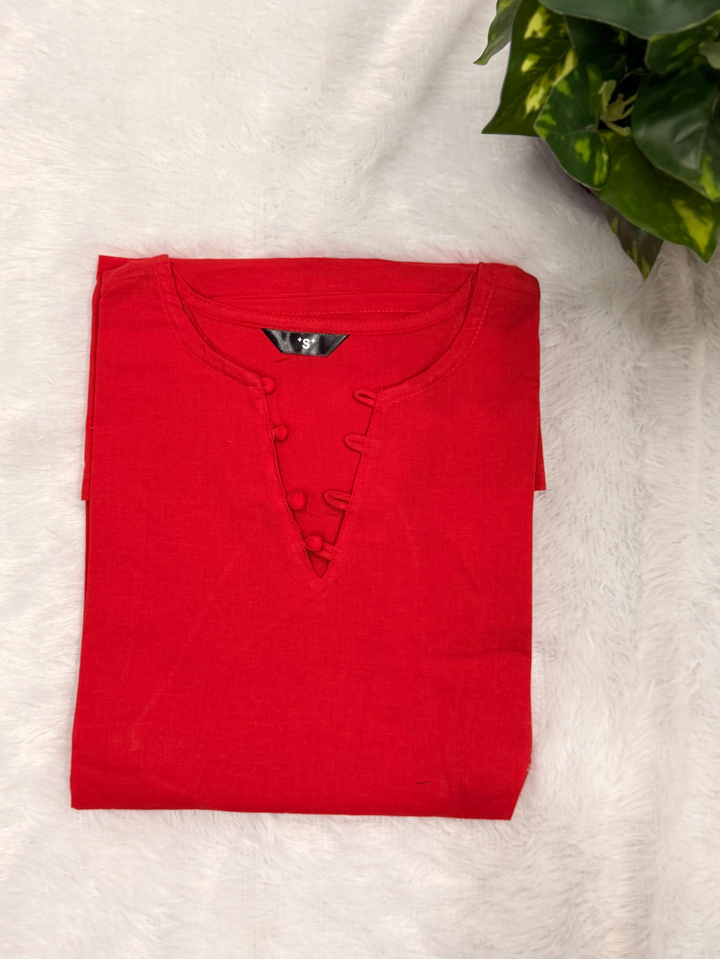 Red corset back kurti