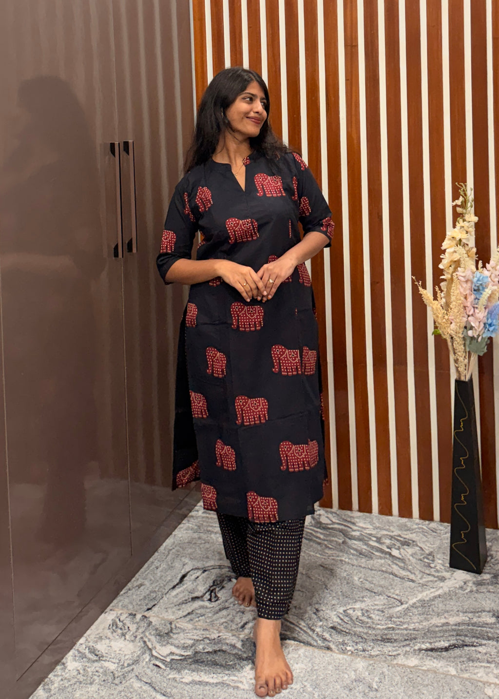 Maroon elephant co ord set
