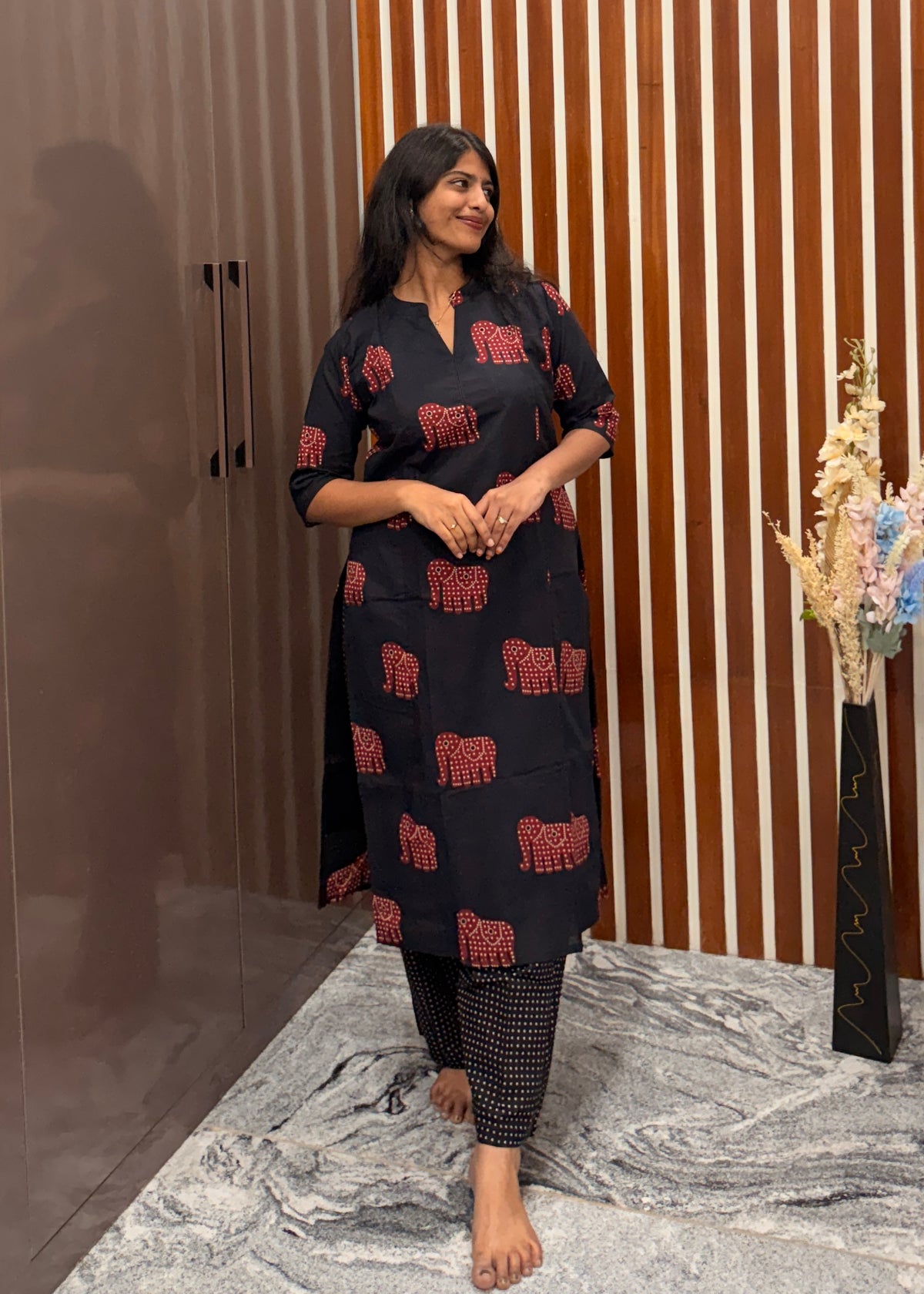 Maroon elephant co ord set