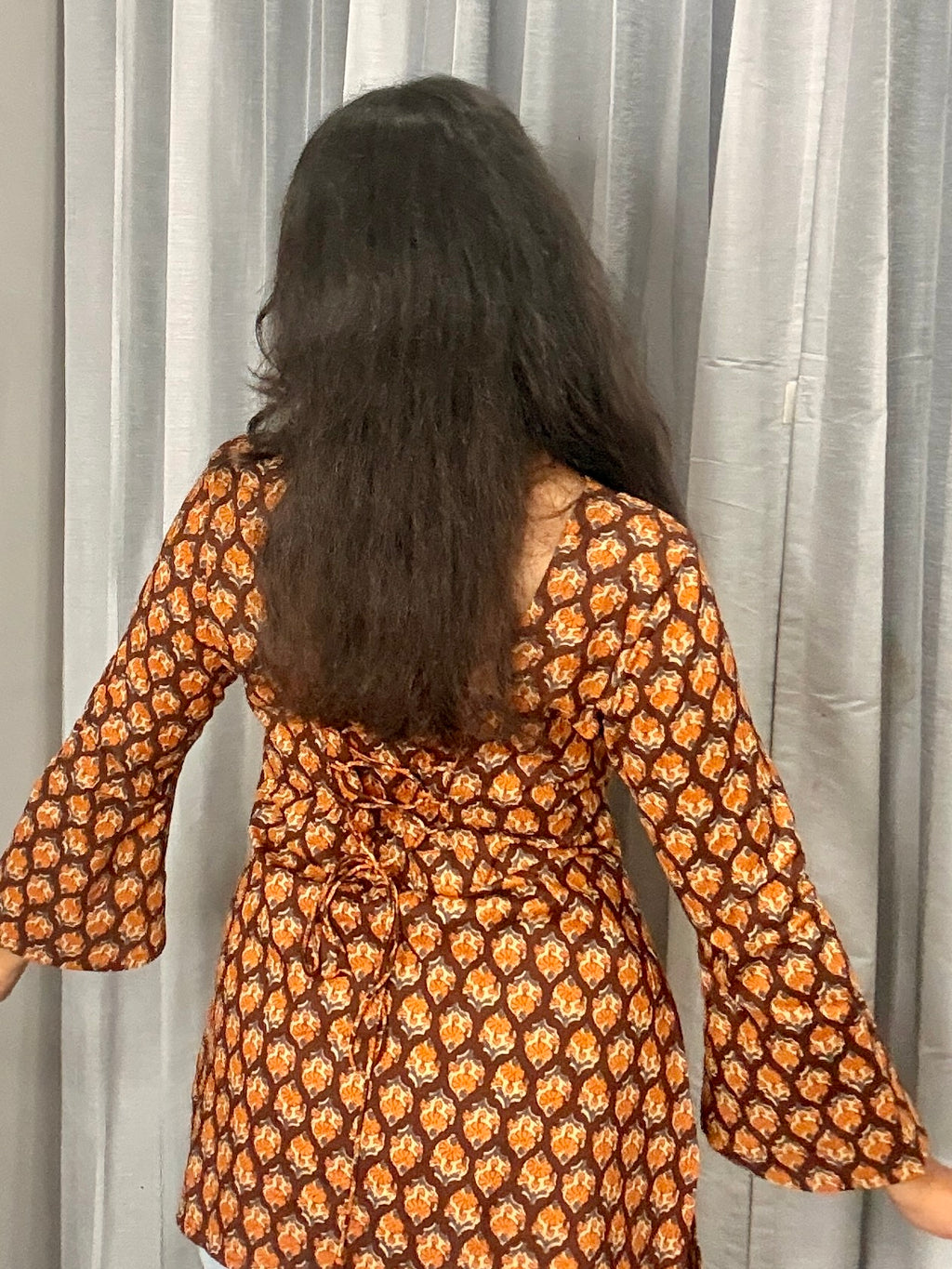 Brown corset back kurti