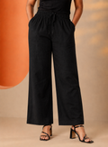 Black Breeze Linen Pant