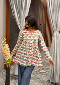 Cute elephant print peplum top