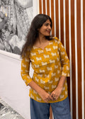 Yellow cow short top