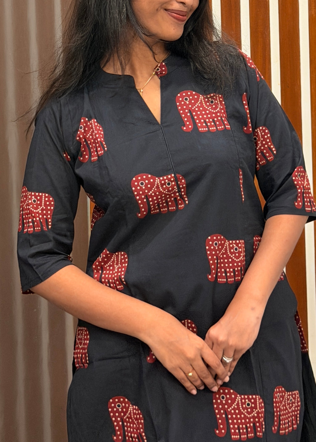 Maroon elephant co ord set