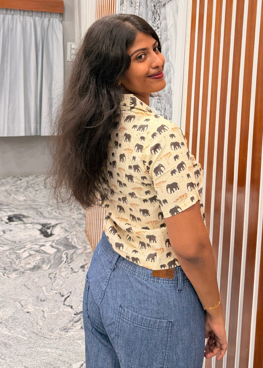 Safari Elephant CROP SHIRT